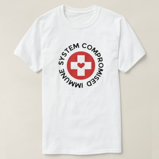 Kruisrood hartgeCompromishet immuunsysteem T-shirt (Design voorkant)