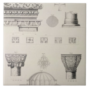 Kruissectie en architectonische details van Kutciu Tegeltje