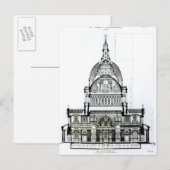 Kruissectie van de kathedraal van St. Paul Briefkaart (Voorkant / Achterkant)