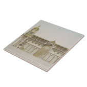 Kruissectie van de St. Jacques-kerk in Brussel Tegeltje (Zijkant)