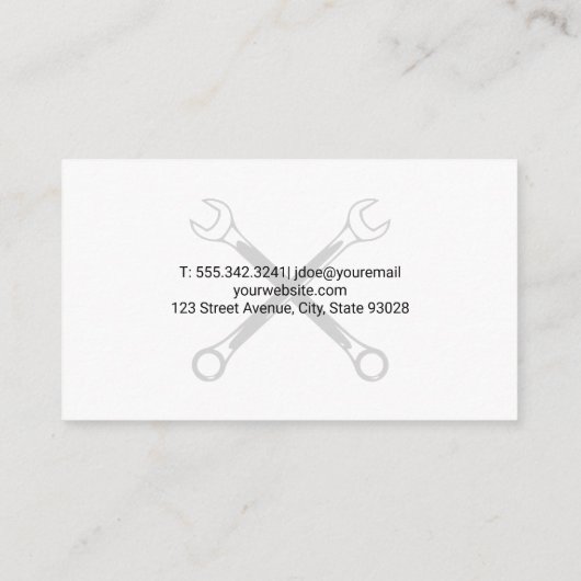 Kruissleutels Visitekaartje (Achterkant)