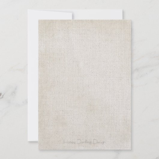 Kruissteek Antiek bruiloft Uitnodiging (Achterkant)