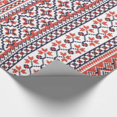 Kruissteek design patronen cadeaupapier (Hoek)