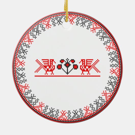 Kruissteek Keramisch Ornament (Achterkant)