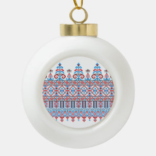 Kruissteek Keramische Bal Ornament