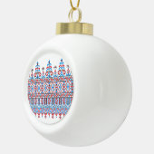 Kruissteek Keramische Bal Ornament (Rechts)