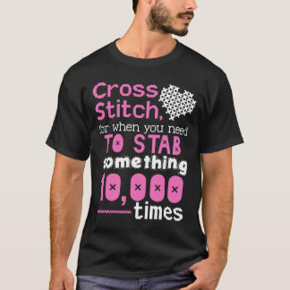 Kruissteek voor wanneer je iemand moet laten staan t-shirt
