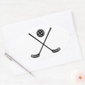 Kruisstokken met drijfbalstokken ovale sticker (Envelop)