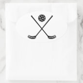 Kruisstokken met drijfbalstokken ovale sticker (Tas)