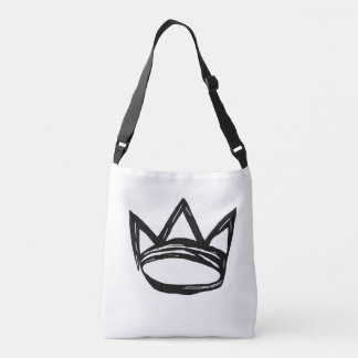 Kruistas met kroon crossbody tas