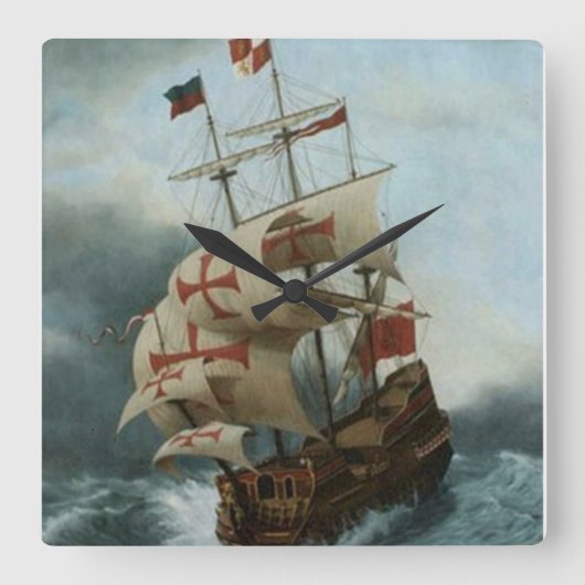 Kruistocht Ahoy Vierkante Klok (Voorkant)