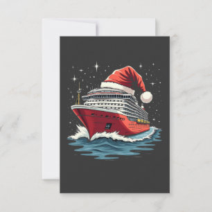 Kruisvaart met het gezin Kerstcruise Matching Kers Bedankkaart