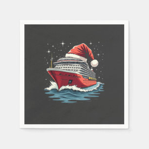 Kruisvaart met het gezin Kerstcruise Matching Kers Servet
