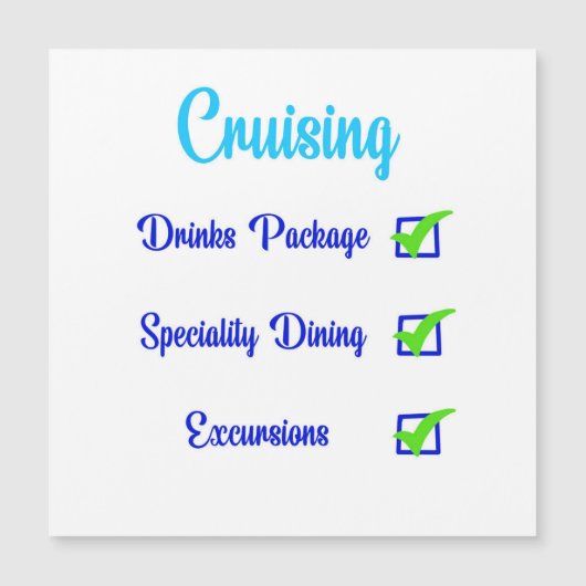 Kruisvakantiechecklist (Voorkant)