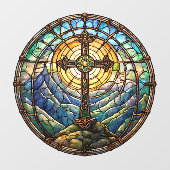 Kruisvenster vastklikken raamsticker (Vel)