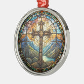 Kruisversiering Metalen Ornament (Links)