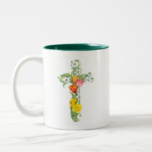 Kruisvormige Mok - Daffodil en Tulip (Links)