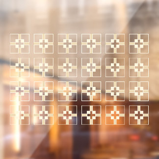 Kruisvormige vierkante tegels Raamvoering Raamsticker