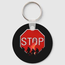 Kruiswacht met Kinder en stopteken Sleutelhanger