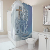 Kruiswind en golfgehoorzaamheid op Big Wave Curl Douchegordijn (In situ)