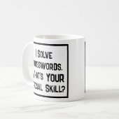 Kruiswoord Solver speciale vaardigheid. Koffie Mok (Voorkant links)