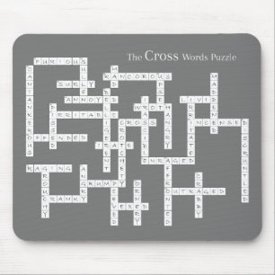 Kruiswoorden Puzzle Semantics Humor Grey Muismat