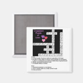 Kruiswoordpuzzel van Love Magnet Magneet (Voorkant / Achterkant)