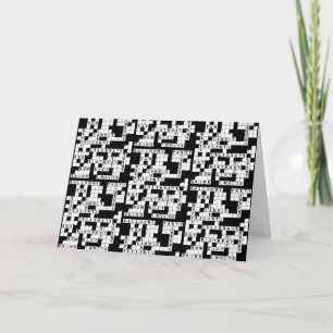 kruiswoordpuzzel verjaardag kaart