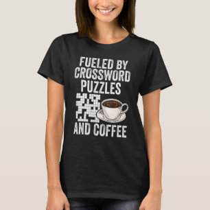 Kruiswoordpuzzels Koffieliefhebber Pensioenpuzzel T-shirt
