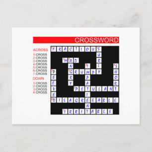 Kruiswoordpuzzels kunnen frustrerend zijn briefkaart