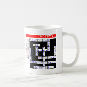 Kruiswoordpuzzels kunnen frustrerend zijn koffiemok