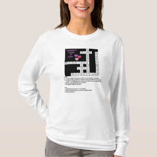 Kruiswoordraadsel van Liefde Hoodie T-shirt