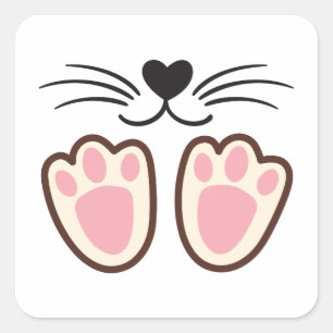 Kruitkattenpoten Vierkante Sticker
