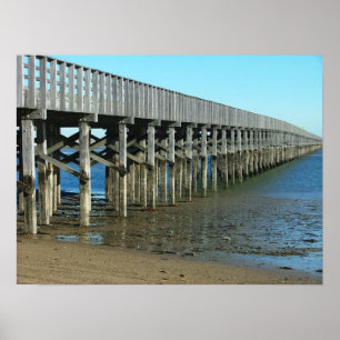 kruitpuntbrug duxbury ma. houten brug poster