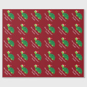 Kruitschildpad voor kerst cadeaupapier (Vlak)