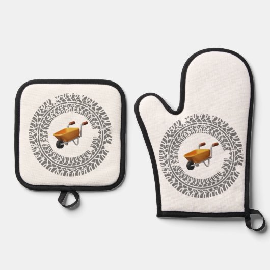 kruiwagen drift, burn-out ovenwant & pannenlap set (Voorkant)