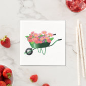 kruiwagen vol bloemen papieren servetten