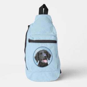 Krulhaar retriever Schilderij Originele honden kun Sling Bag