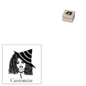 Krulharige heks Thunder_Cove Rubberstempel (Gestempeld)