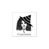 Krulharige heks Thunder_Cove Rubberstempel (Afrduk)