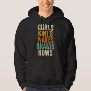 Krullen Kinken Golven Vlechten Rijen Hoodie