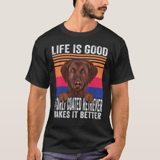 Krullend Gecoate Retrievers Maakt Je Leven Goed Vi T-shirt