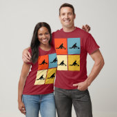 krullend shirt Kleurrijke Retro (Unisex)