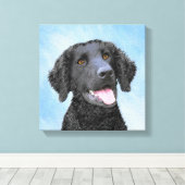 Krullende retroflecterende schilderijen - Oorspron Canvas Afdruk (Insitu (Houten vloer))