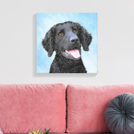 Krullende retroflecterende schilderijen - Oorspron Canvas Afdruk (Insitu (Woonkamer))