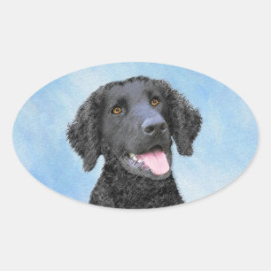 Krullende retroflecterende schilderijen - Oorspron Ovale Sticker