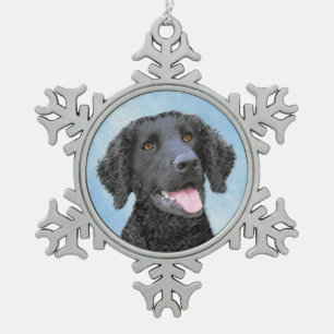 Krullende retroflecterende schilderijen - Oorspron Tin Sneeuwvlok Ornament