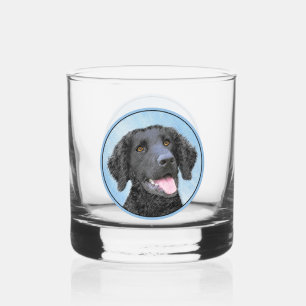 Krullende retroflecterende schilderijen - Oorspron Whisky Glas