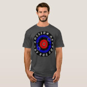 Krullende steen rolt als de aarde baan t-shirt (Voorkant volledig)