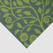      Krullerige Blad Elegante Boho Chic Groen Natu Tissuepapier (Detail)